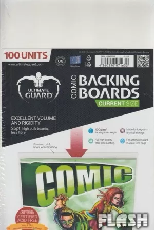 COMIC BACKING BOARDS CURRENT SIZE (100 UNIDADES)