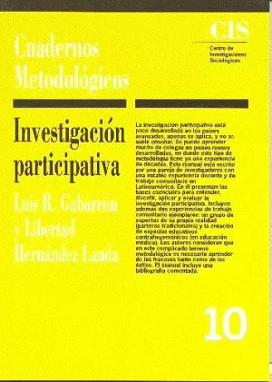 CUADERNOS METODOLOGICOS 10/INVESTIGACION