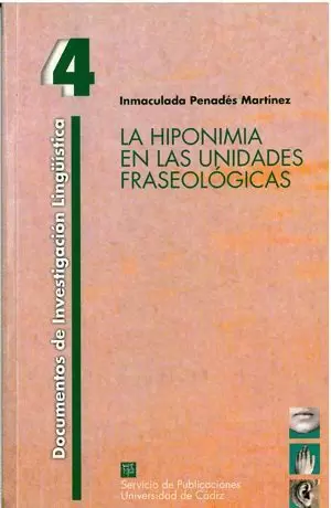 HIPONIMIA EN LAS UNIDADES FRASEOLOGICAS.